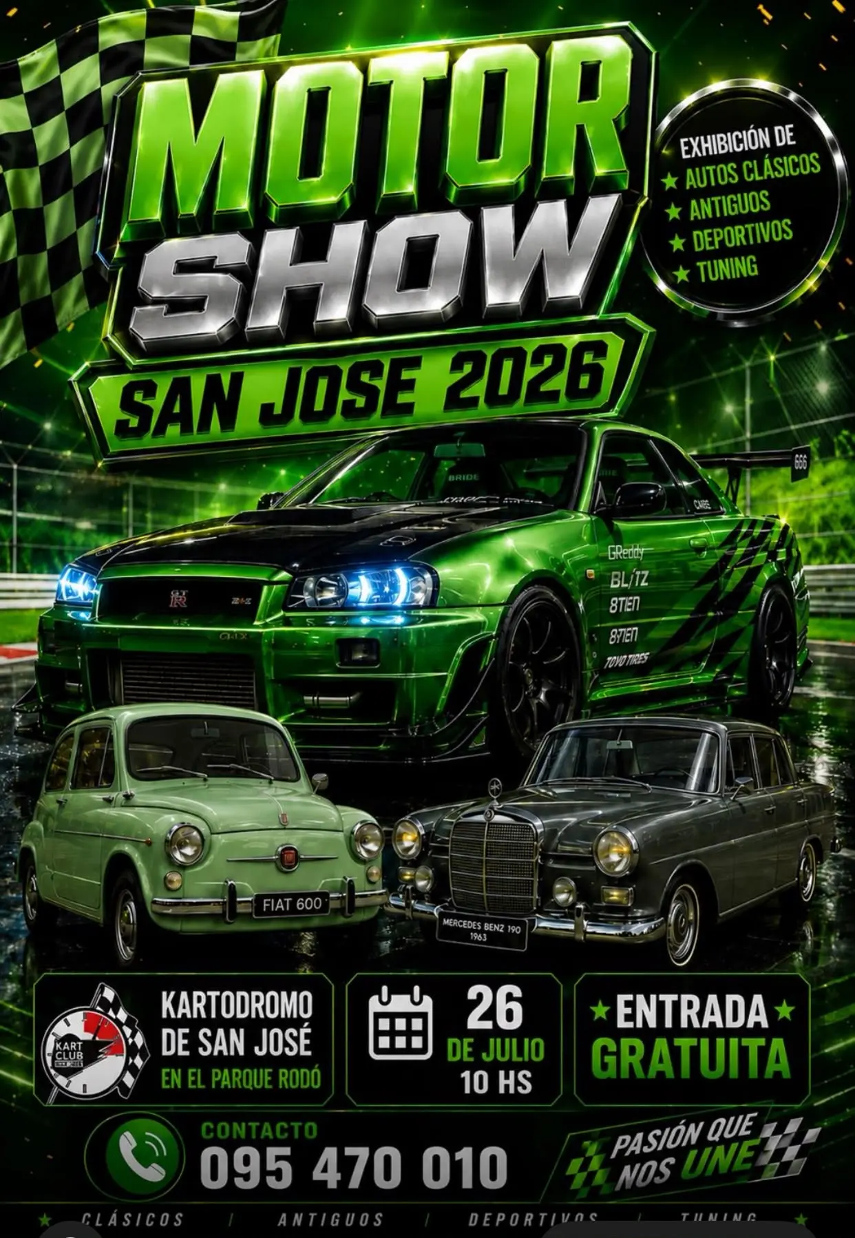 “Motor Show” San José 2026 se organiza el 26 de julio en el “Luis Pedro Serra”